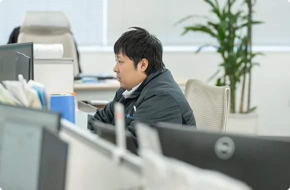 出社・メール確認
